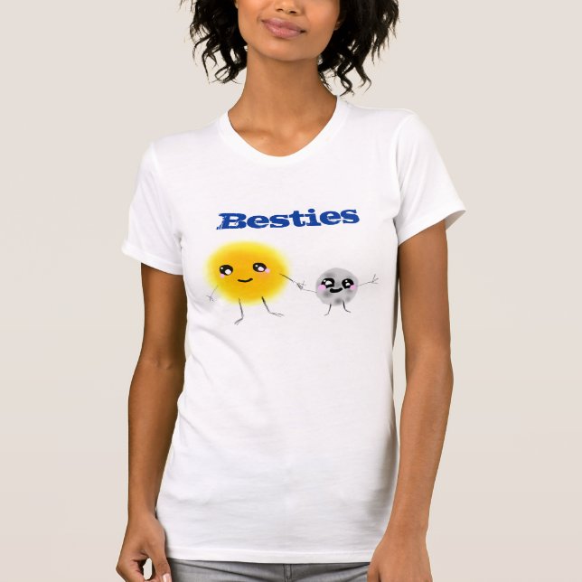 T-shirt Sun et lune Besties (Devant)