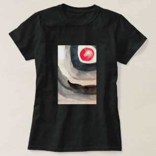 T-shirt Sun gris et noir art moderne abstrait