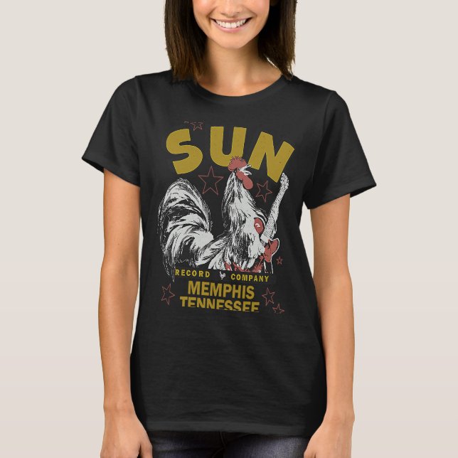 T-shirt Sun Records Rockabilly Rooster (Devant)