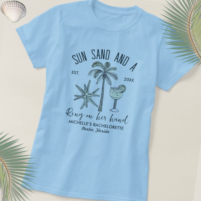 T-shirt Sun Sand Bing Sur Sa Main Bach Party Bridesmaid (Créateur téléchargé)