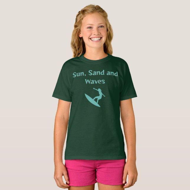 T - Shirt Sun, Sand und Waves (Vorne ganz)