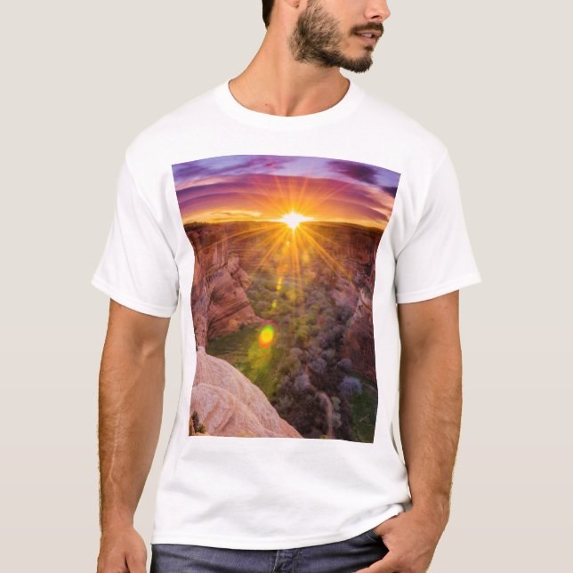 T-shirt Sunburst au Canyon de Chelly, AZ (Devant)