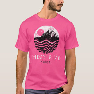 T-shirt Sunday River Mountains Maine Randonnée Outdoors Vi