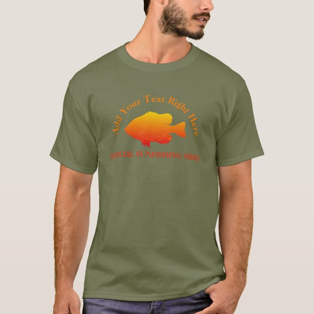 T-shirt Sunfish Bluegill Fishing Personnalisable (Devant)
