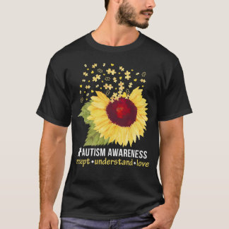 T-shirt Sunflower Accepter Comprendre la Sensibilisation s