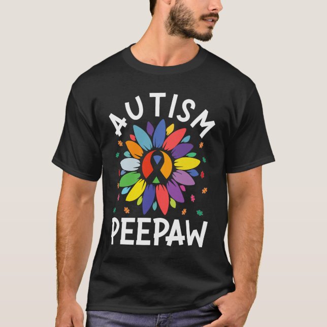 T-shirt Sunflower Autism Awareness Day Matching Family Aut (Devant)
