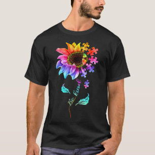 T-shirt Sunflower Be Kind Puzzle Piece Sensibilisation sur