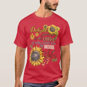 T-shirt Sunflower Béni Fille Filles Femmes Chrétiennes du