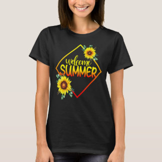 T-shirt Sunflower Bienvenue Cool D'Été Tournesol Pour Été