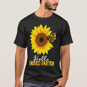 T-shirt Sunflower Bonjour maternelle Joyeux Premier Jour D