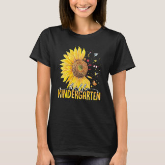 T-shirt Sunflower Bonjour maternelle Joyeux Premier Jour D