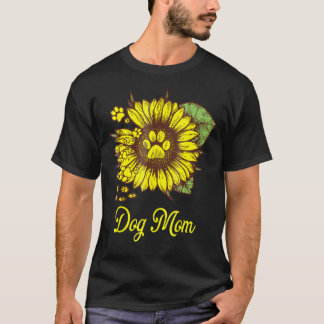 T-shirt Sunflower Chien Paw Cool Pour Hommes Femmes Enfant