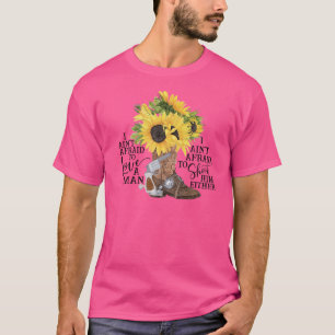 T-shirt Sunflower Cowgirl Boot Je n'ai pas peur d'aimer ma