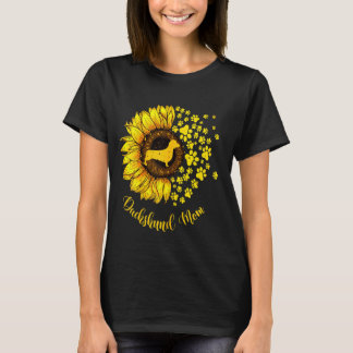 T-shirt Sunflower Dachshund Maman Amoureux des chiens