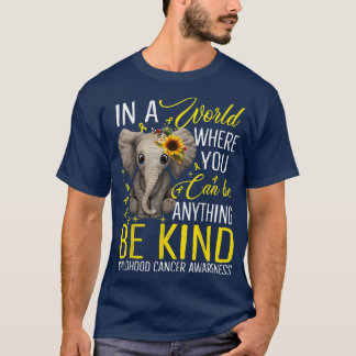 T-shirt Sunflower Elephant Be Kind Children Cancer Award