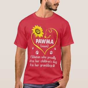 T-shirt Sunflower Funny Chien Amant Pawma Fête des Mères T