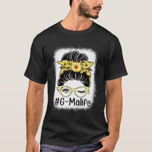T-shirt Sunflower G Ma Life Messy Bun Bleaches Mother s Da