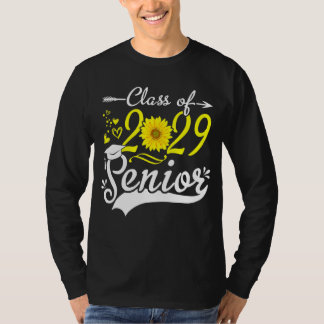 T-shirt Sunflower Graduation Senior Class of 2029 29 Drôle
