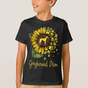 T-shirt Sunflower Greyhound Maman Amoureux des chiens