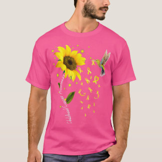 T-shirt Sunflower Hummingbird Sensibilisation au cancer ch