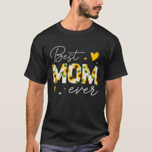 T-shirt Sunflower Meilleure Maman Jamais Avec Coeur Maman 