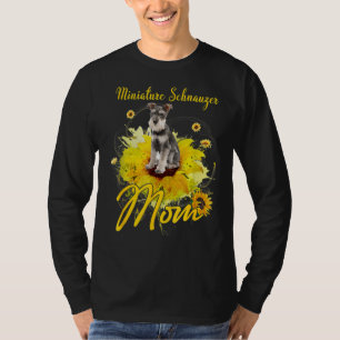 T-shirt Sunflower Miniature Schnauzer Maman Chien Da de la