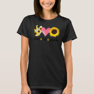 T-shirt Sunflower Peace Love Sunshine