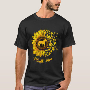 T-shirt Sunflower Pitbull Maman Amoureux des chiens