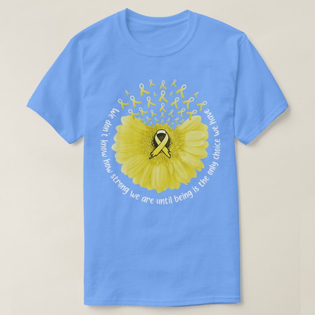 T-shirt Sunflower Sarcoma Sensibilisation Ruban jaune en j (Design devant)