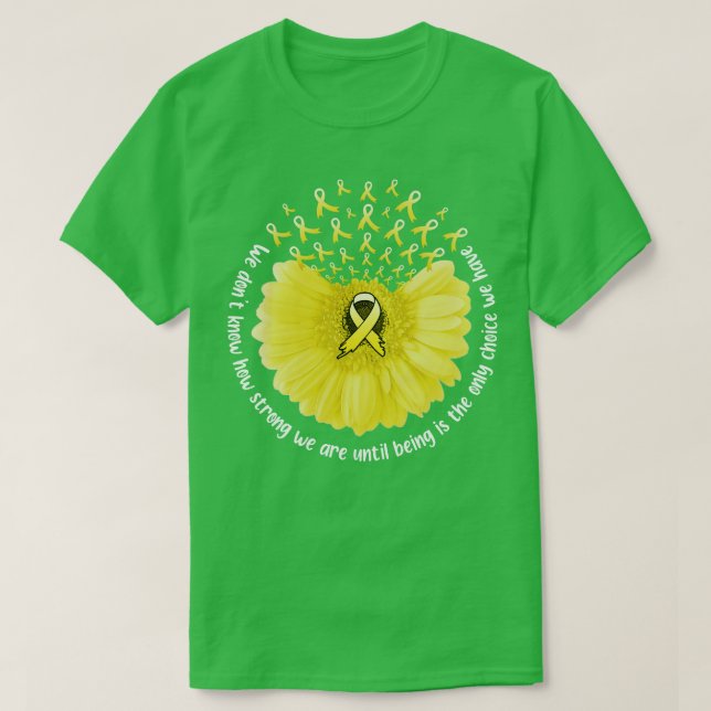 T-shirt Sunflower Sarcoma Sensibilisation Ruban jaune en j (Design devant)