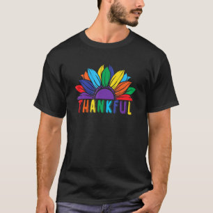 T-shirt Sunflower Thankful Lgbt Pride Rainbow Love Lgbtq P