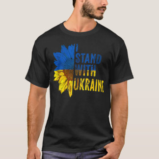 T-shirt Sunflower Ukraine Flag chemises pour femmes I Stan