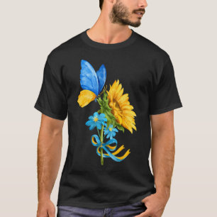 T-shirt Sunflower Ukraine Pavillon Chemise papillon ukrain