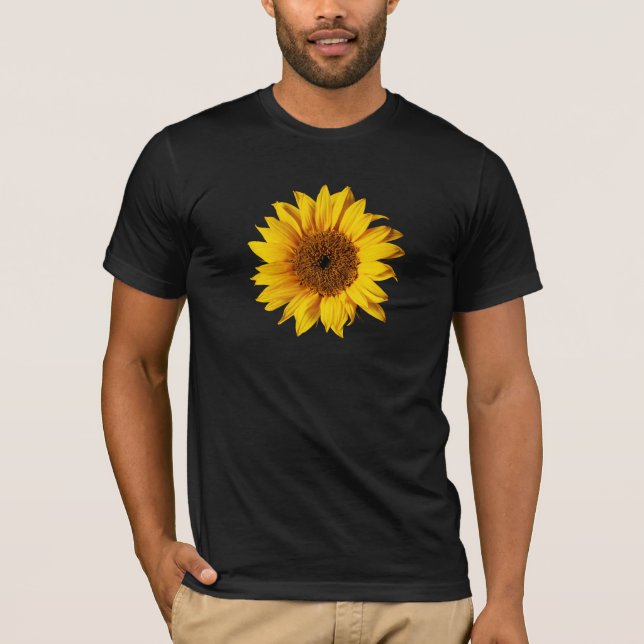 T-shirt Sunflower Yellow on Black (Devant)