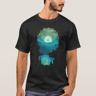 T-shirt Sunrise Music Record Album Moonlight Nature Sunset
