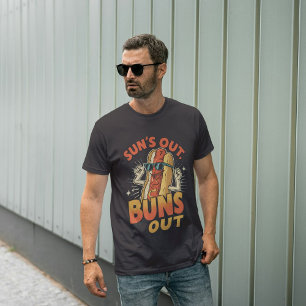 T-shirt Sun's Out Buns Out - Funny Hotdog Pun Summer BBBQ