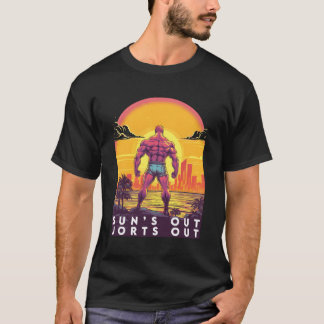 T-shirt Sun'S Out Jorts Jean Shorts Weightlifting Gym