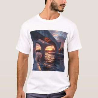 T-shirt Sunset Arches – Modern Architecture Over Reflectiv