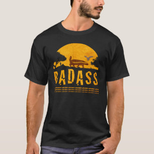 T-shirt Sunset Badass Honey Badey Vintage