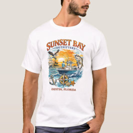 T-shirt Sunset Bay Outfitters Destin Florida Coastal Desig