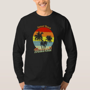 T-shirt Sunset Beach Hawaii Retro Tropical Palm Trees Vaca