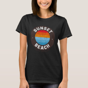T-shirt Sunset Beach NC Vacances d'été Sunrise Cir