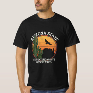 T-shirt Sunset Bird Desert Vibes Arizona Mountain Cactus
