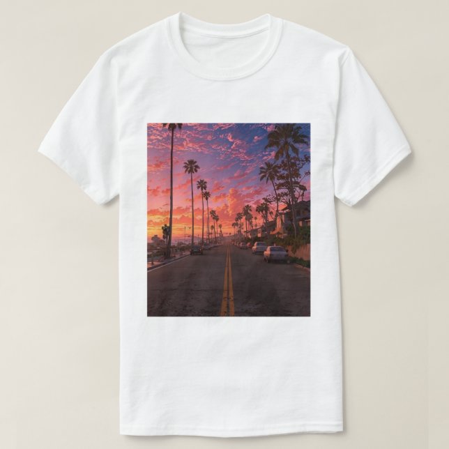 T-shirt Sunset Boulevard Dreams (Design devant)