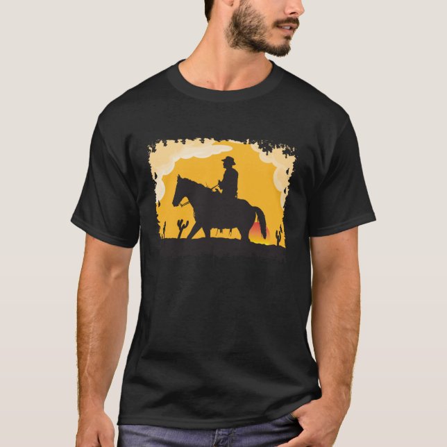 T-shirt Sunset Cowboy (Devant)