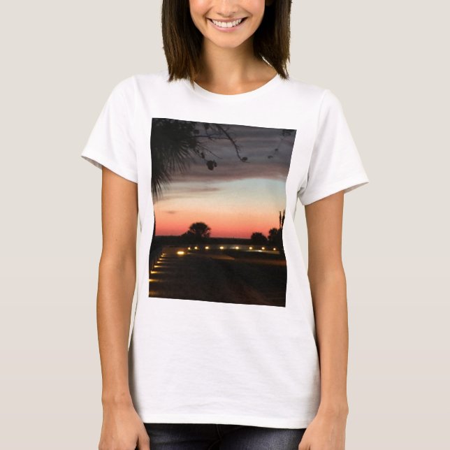 T-shirt Sunset de la plage de Siesta Key (Devant)