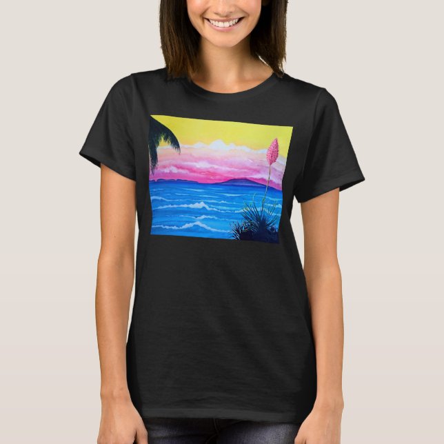 T-shirt Sunset Ocean  (Devant)