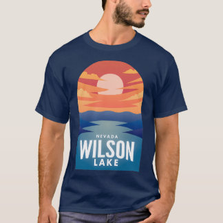 T-shirt Sunset rétro du lac Wilson