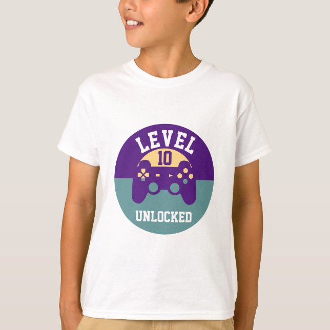 T-shirt Sunset rétro | Personnalisé 10ème Joueur Vidéo Ann (Devant)