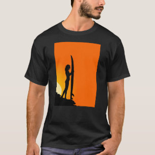 T-shirt Sunset Surfer Girl